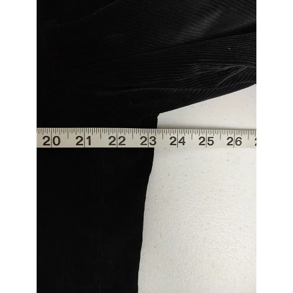 Saddlebred 2 Button BLACK Corduroy Sport Coat Jacket Blazer‎ Mens 44L